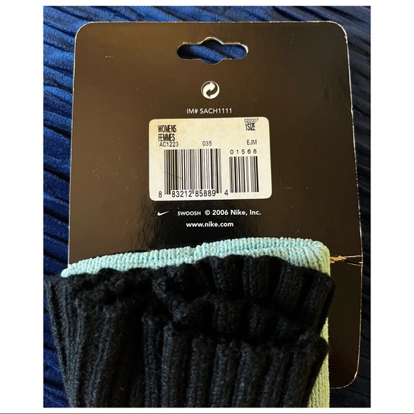 Nike Black & Blue OS WOMENS Leg Warmer - NEW - Picture 5 of 6